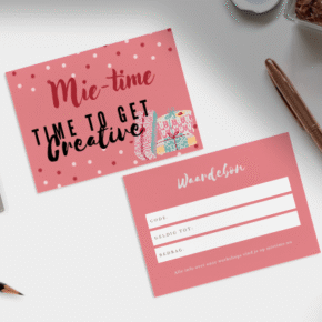 Waardebon Mie-time – zelf printen (design: creative)