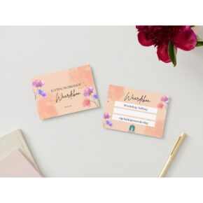 Waardebon Mie-time – zelf printen (design: bloemen)